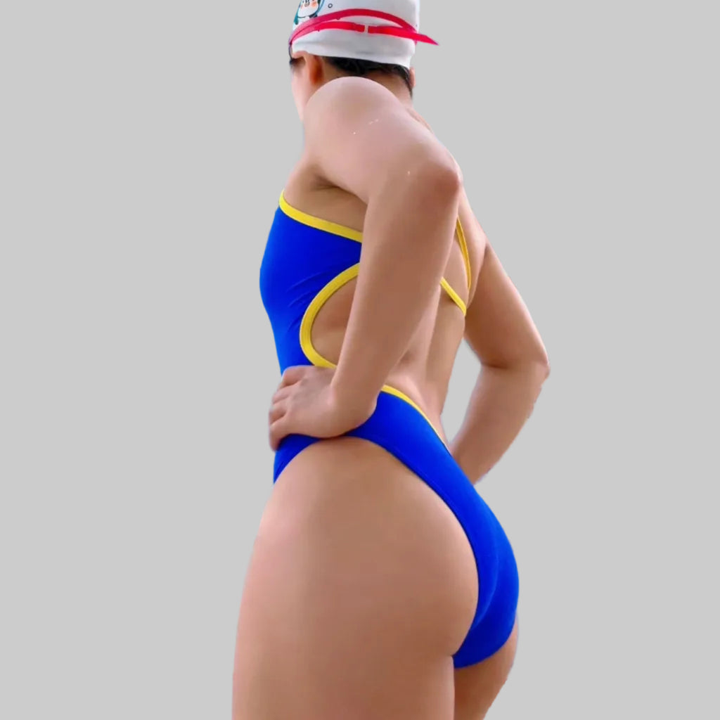 Teal one-piece racing swimsuit  26025