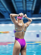 One-piece racing swimsuit cutout 26015