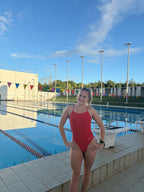 Red HydroFit One Piece Swimsuit