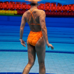 Orange One-Piece Swimsuit