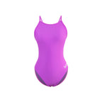 This neon purple one-piece racing swimsuit