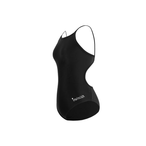 Black one-piece swimwear