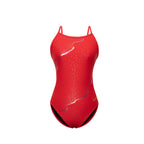 Red one-piece racing swimsuit