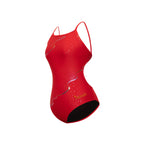 Red one-piece racing swimsuit