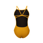 Warm Yellow Competitive Training Swimsuit- dragonfly back straps