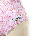 Vibrant Pink Coconut Blossom Performance Swimwear — Dynamic Design for Active Style