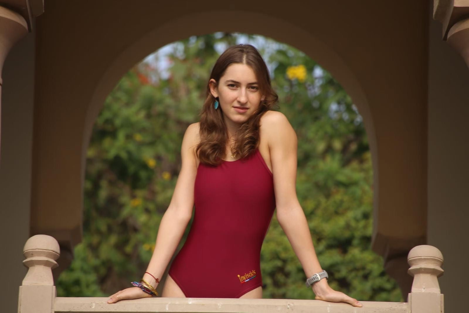 Elite Swim: Burgundy Racing One-Piece for Maximum Performance