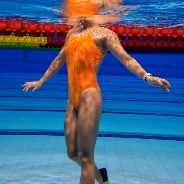 Orange One-Piece Swimsuit